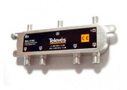 Repartidor 5 direcciones 10_12 dB + PAU conectores F